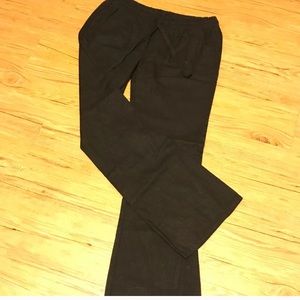 Saturday Special: Black & Tan Linen Pants, L (2pc)